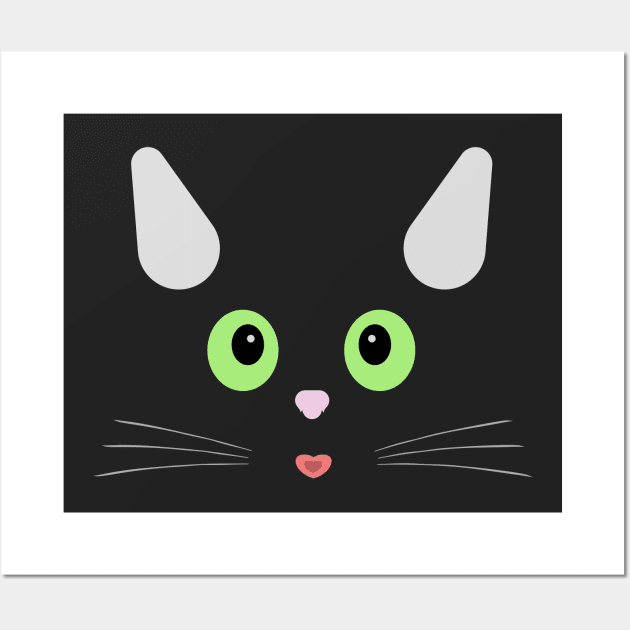 Face of a green-eyed cat Wall Art by EvgeniiV